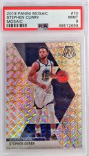 2019-20 Panini Mosaic Stephen Curry Mosaic Prizm PSA9 Mint Golden State Warriors