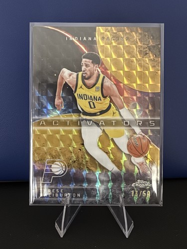 Topps Chrome Update Tyrese Haliburton Pacers Activators Gold Geometric 14/50