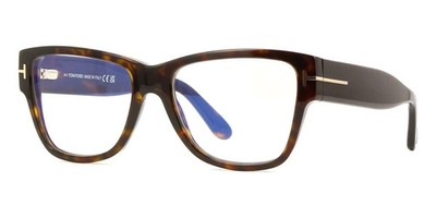 Tom Ford TF5878-B 052 Dark Tortoise Cat Eye Plastic Eyeglasses Frame 55-17-140