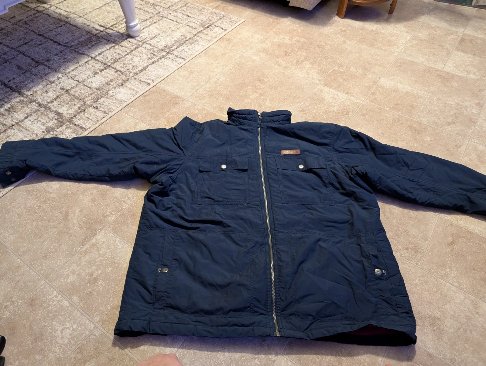 Columbia Wheeler Lodge Casual Jacket Blue red Flannel Insulated Mens XXL