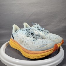 Hoka One One Clifton Shoes 8 Women's Size 6.5 B Aqua Blue Running Sneaker Stain