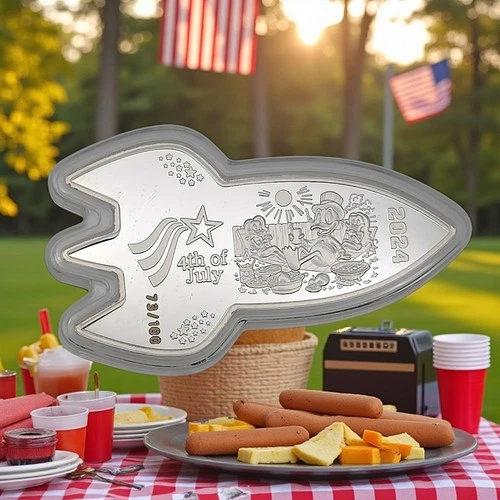 All-Chips - Happy 4th of July 2024 - 1 oz .999 Proof Silver Bar #73/100 + COA