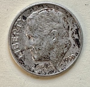1959-D Roosevelt Dime. 90% Silver. F-VF Condition. Charity Auction/Animal Rescue