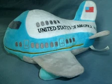 AIR FORCE ONE 747 PLANE PLUSH TOY, ©2020 DARON TOYS, 9" LONG