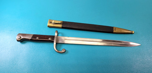 Brazilian Model 1908 Mauser Bayonet Knife + Scabbard TR1484