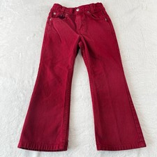 Levi's 517 Vintage Red Bootcut Kids Girls Jeans Size 6 Y2K 2001