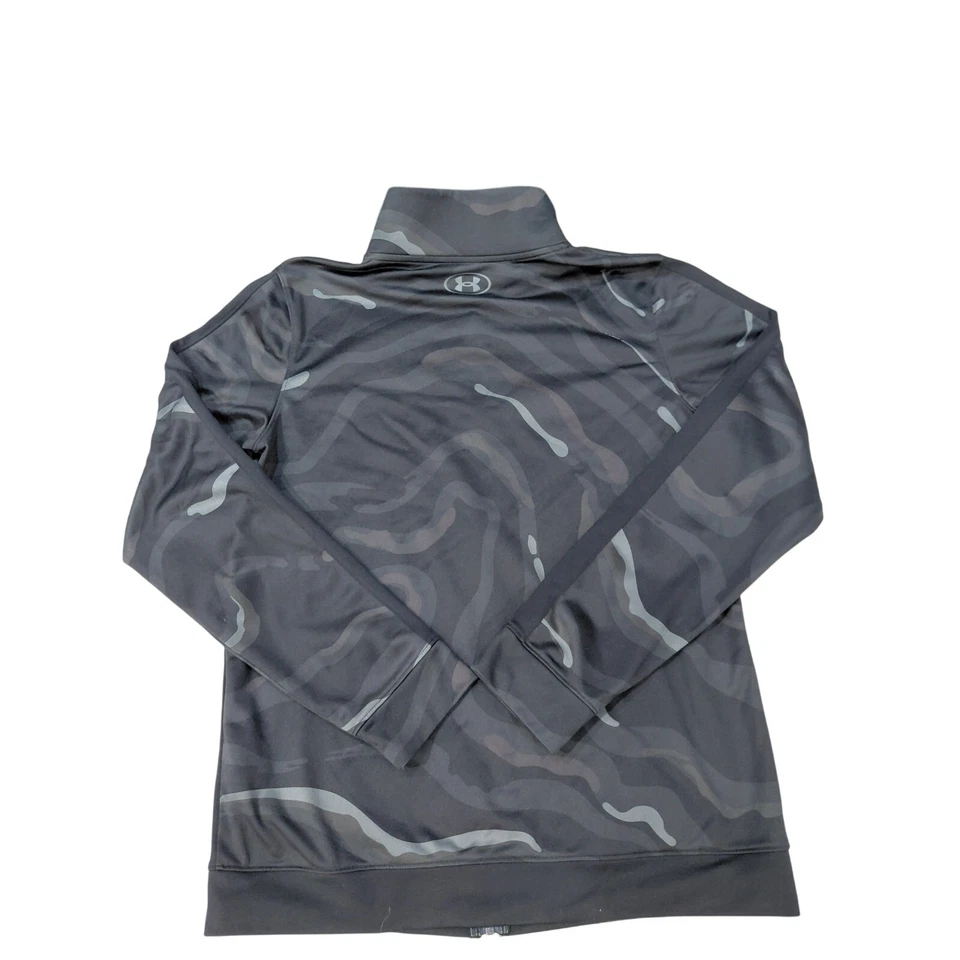 UA YXL Chaqueta Manga Larga Cremallera Negro y Gris  Foto 2 de 4