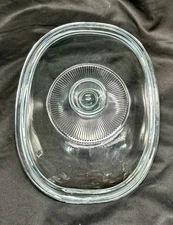 Pyrex F12C A Ribbed Glass Replacement Lid Oval for Corning Ware - No Chips!