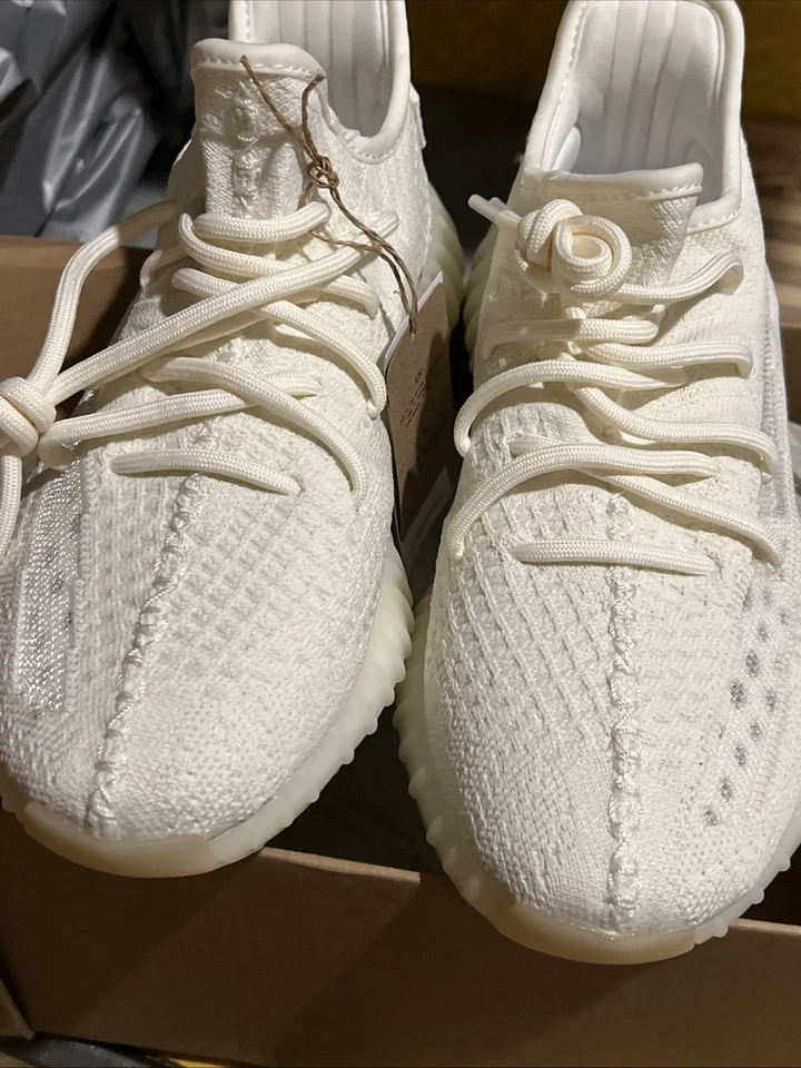 Adidas Yeezy Boost 350 V2 Para Hombre Crema/Triple Blanco Tenis Talla US 7 Foto 4 de 4