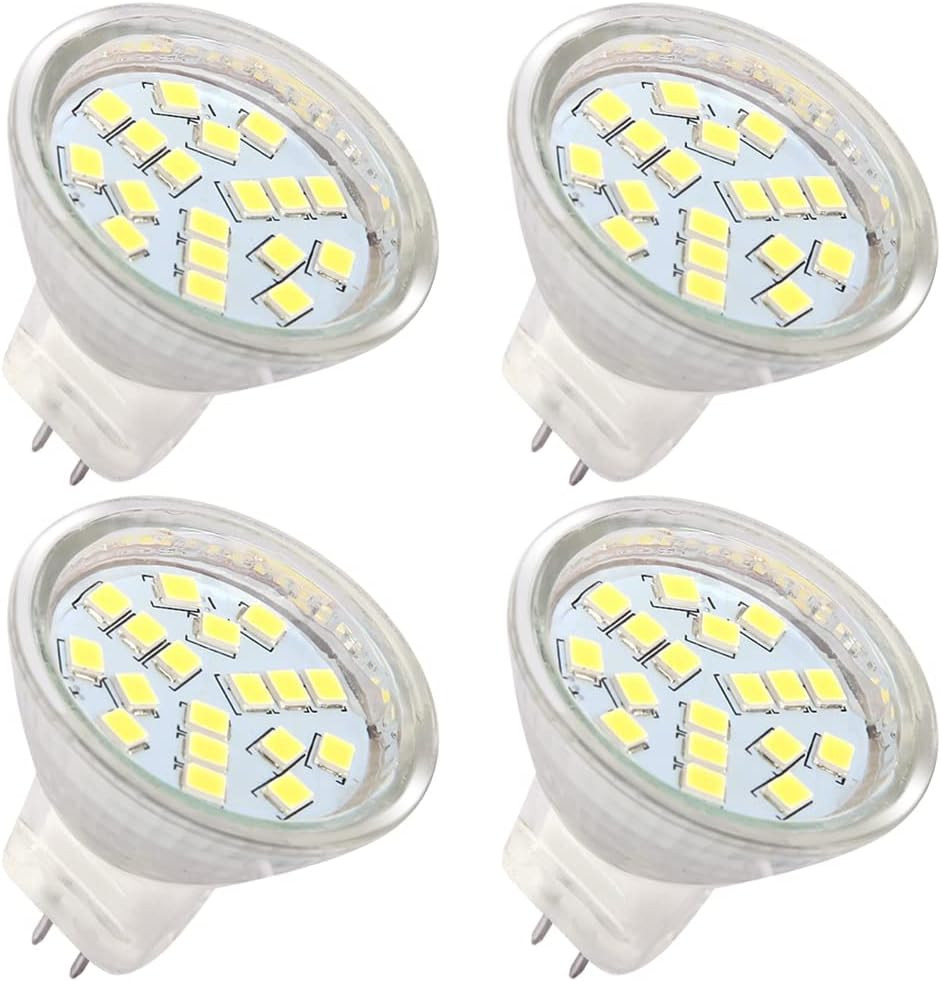 Lampade LED MR11 GU4 12V 4W, Bianco Fredda 6000K, Pari Alle Alogene Da 35W, per 