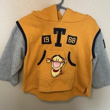 Y2K Disney Tigger Hoodie Toddler 3T Winnie the Pooh VTG Embroidered Pullover