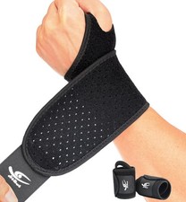 HiRui Breathable Wrist Brace 2 Pack for Relieve Pain One Size, Black