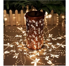 Hanging Solar Lights Outdoor Garden Decorative Solar Lantern Waterproof Metal