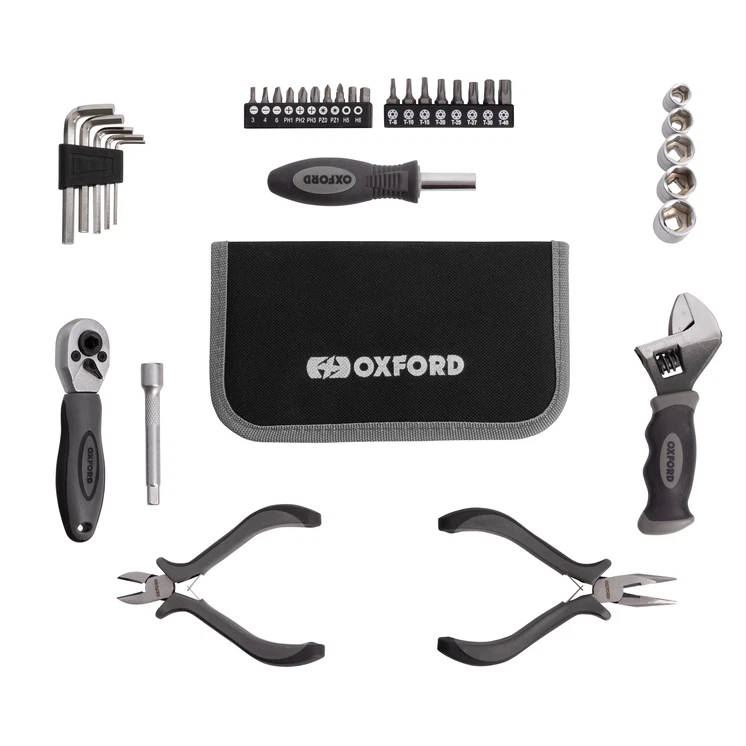 Kit de herramientas para motocicleta Oxford Tool Kit Pro V2 - 35 piezas con juego Torx de 8 piezas - Imagen 3 de 4