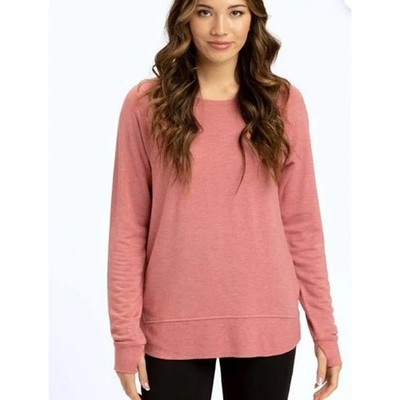 Threads 4 Thought Leelu Rib Hem Dark Pink Raglan Sweatshirt Medium