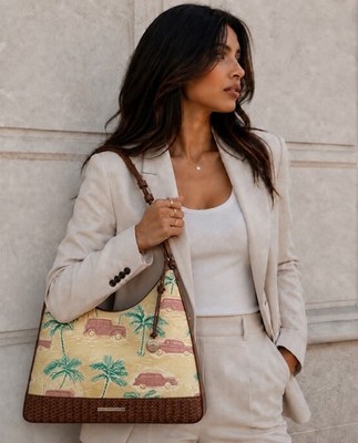 Brahmin Tabitha Shoulder Bag Honey Brown Copa Cabana Leather