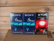 SONY TDK HS Hi-Fi Professional Grade T-120 VHS Blank Tapes Lot Of 3 New Sealed