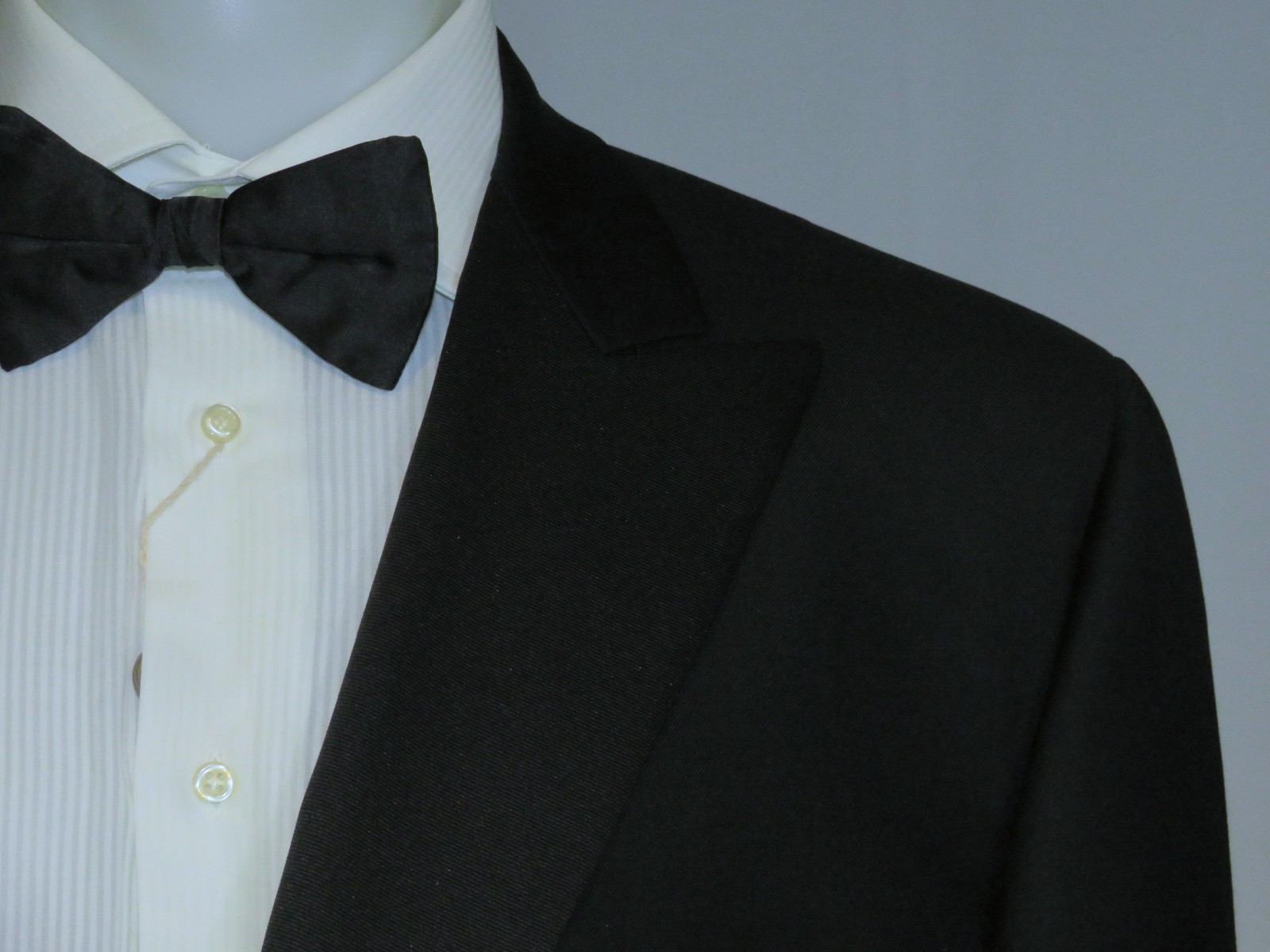 Paul Stuart Super 120 Custom Solid Black One Butt… - image 7