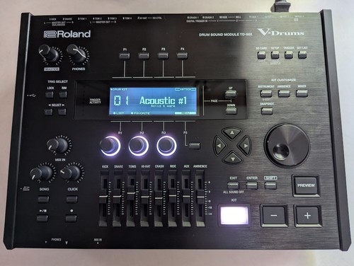 Roland TD-50X V-Drums Sound Module w/ Custom Kits + Box