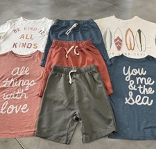 Little Co. by Lauren Conrad Kids Size 8 Organic Cotton Beach Graphic Lot 7pc