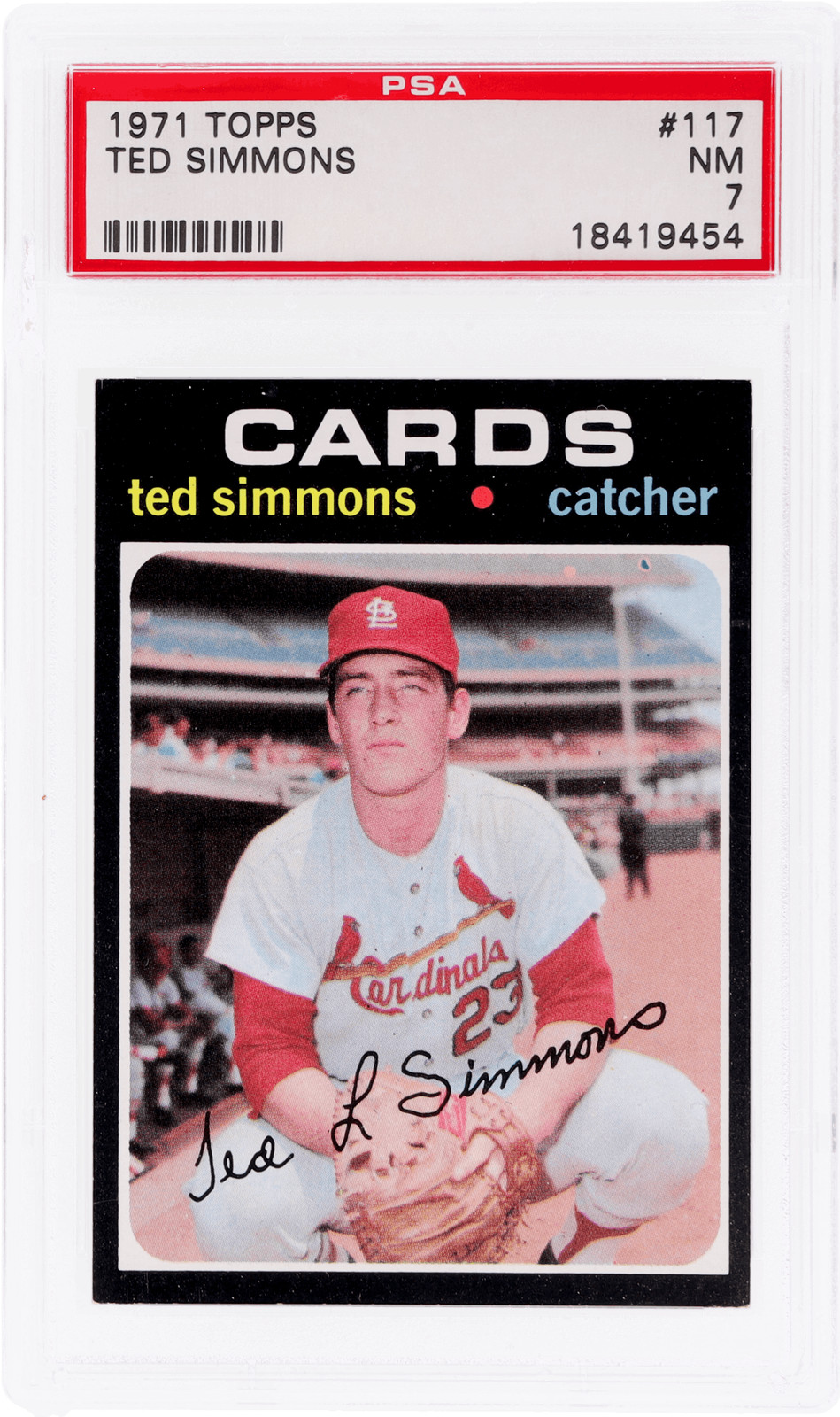 1971 Topps Ted Simmons #117 PSA 7
