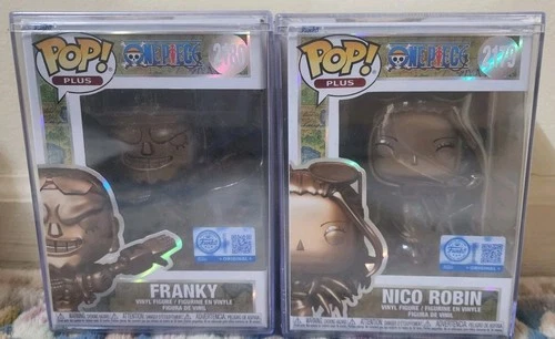 Funko Pop! One Piece - Nico Robin & Franky Bronze Statue Sealed w/ Protector