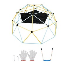 Climbing Dome, For Kids 3 To 10 Years Old,10FT Geometric Dome Climber With Hammo
