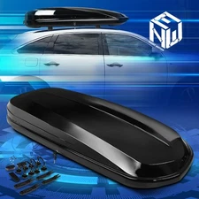 Glossy 78"L x 31"W x 15"H Roof Mount Travel Storage Box Car Top Cargo Carrier