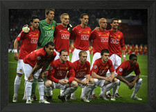 Old Team Manchester United Framed Wall Art Poster Canvas Print Picture