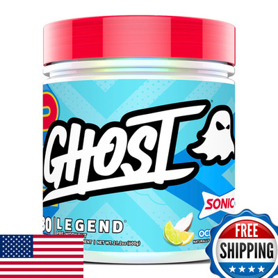 GHOST Legend Pre-Workout Powder Sonic Ocean - 30 Servings Energy Focus Endurance