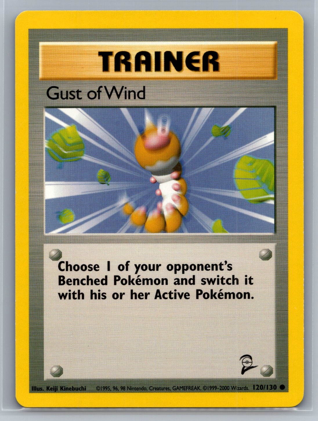 Gust of Wind Base Set 2 #120/130 Common Pokemon Card