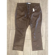 Old Navy Womens Brown Faux Leather High-Rise Boot-Cut Pants Size 18 NWT