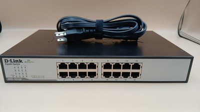 D-Link DGS-1016D 16-Port Gigabit Ethernet Network Switch Unmanaged w/Power Cable