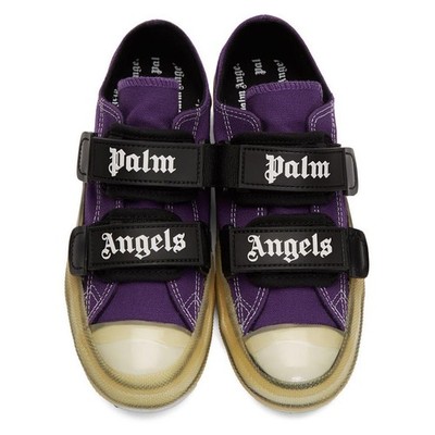 Palm Angels Vulcanized Sneaker purple canvas black IT 40 US mens 7 womens 9