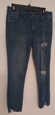 d. jeans Size 12 Women's Distressed Jeans in Medium Dark Wash