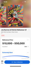 football collector cards 1/1 Patrick Mahomes 1/1 Joe Burrow 2/2 Jalen hurts