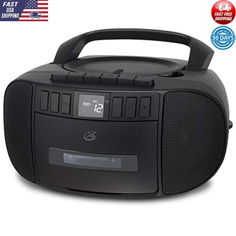 Boombox W/ Am/fm Radio & Lcd Display Black New