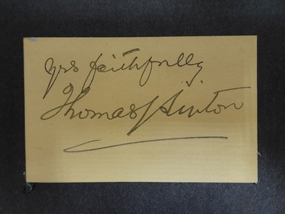 Sir Thomas Lipton Autograph Scottish Yachtsman Tea Company Founder Businessman