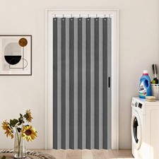 Vatge Closet Curtain for Open Closet, Pleated 39"W x 78"L Pack of 1 , Grey