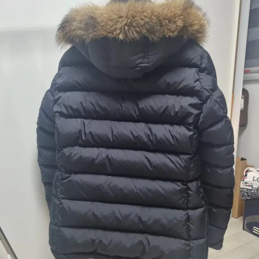 Moncler Cluny Black Down Jacket with Detachable Fur Hood thumbnail 3