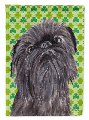 Caroline's Treasures Brussels Griffon Lucky Shamrock St Patrick's Day House Flag
