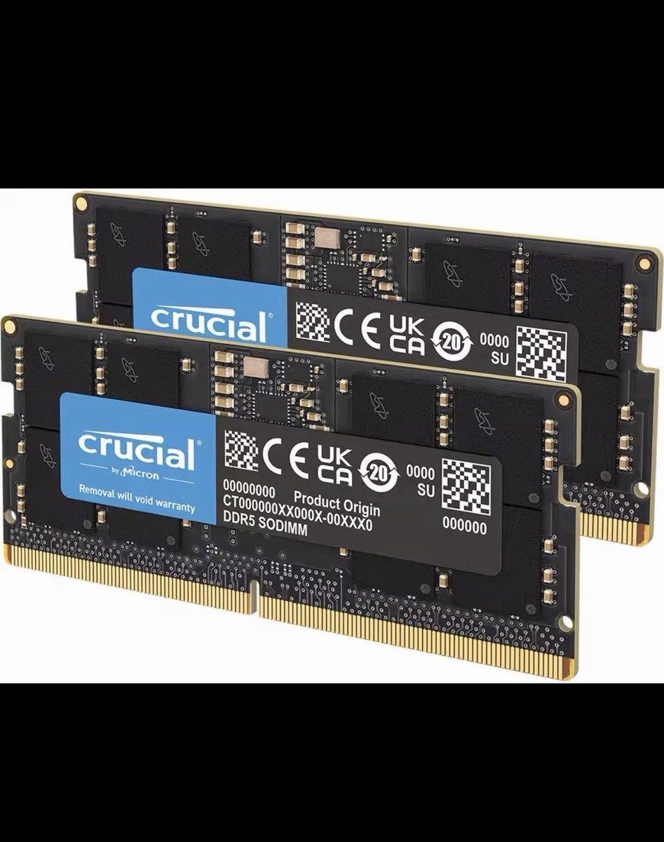 Crucial 64GB Kit (2x32GB) DDR5 4800MHz CL40 Laptop Memory