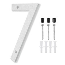 10 Inch House Number, House Address Numbers Sign Large Floating, Silver, 7