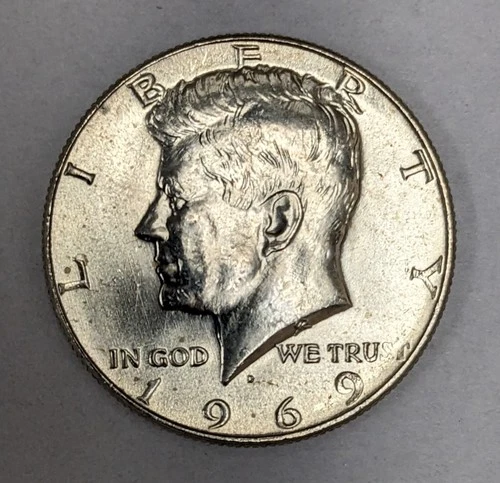 1969 D Kennedy Silver Half Dollar UNC