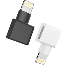 Apple  90 Degree Lightning Extender Adapter for iPhone Charger,2 Pack iPhone ...