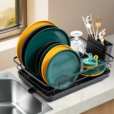 Ledivion Abtropfgestell Platzsparende Abtropfgestelle für Küchentheke Utensil