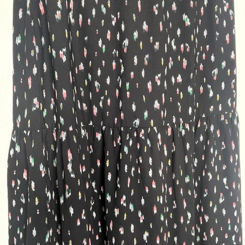 Y2K 12 Thompson Skirt L Fitted Yoke Button Down Front With Vent Multicolor Boho - Picture 12 of 12