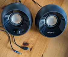 RGB Lighting CREATIVE Pebble SE Minimalist 2.0 USB-C Powered PC Speakers Black