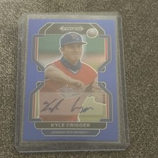 2022 Panini Prizm Draft Picks #PDP202 Kyle Crigger Base Autographs Blue #/99