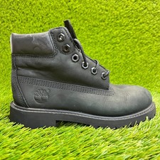 Timberland 6-Inch Premium Boys Size 13C Black Outdoor Waterproof Ankle Boots